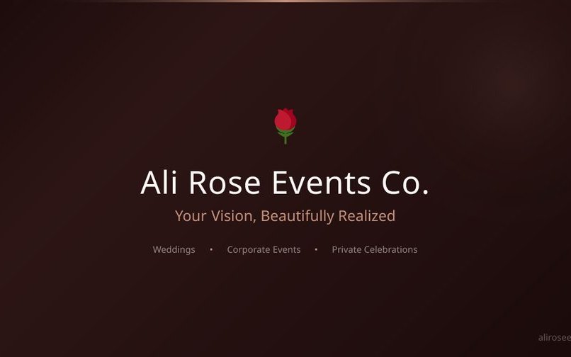 AliRoseEvents.co website